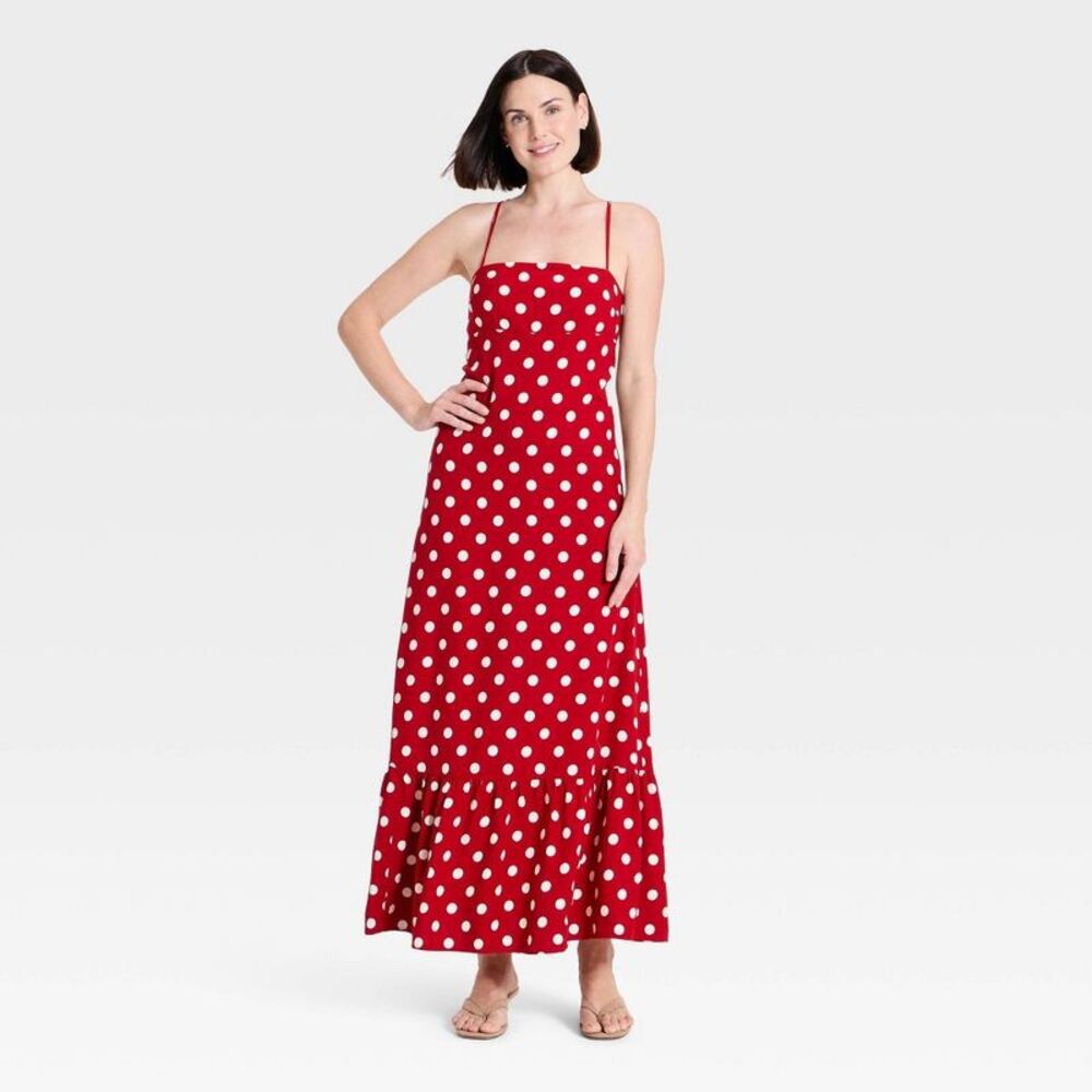A New Day - Women's Open-Back Maxi Dress - A New Day Red XS Red